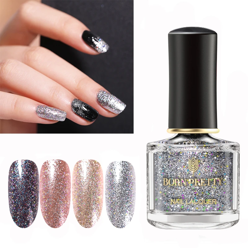 BORN PRETTY 6ml Holographic Nail Polish Laser Fast Dry Gold Silver Colors Shining Glitter Sequins Nail Art Design Varnish
BORN PRETTY 6ml Holographic Nail Polish Laser Fast Dry Gold Silver Colors Shining Glitter Sequins Nail Art Design Varnish