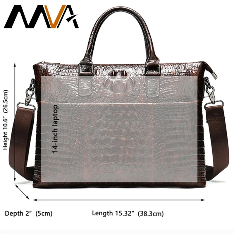 MVA Messenger Bag Men Office Bag Men's Genuine Leather Bag Laptop/Computer Bag Crocodile Pattern Business Bag Men Handbag 8854
MVA Messenger Bag Men Office Bag Men's Genuine Leather Bag Laptop/Computer Bag Crocodile Pattern Business Bag Men Handbag 8854