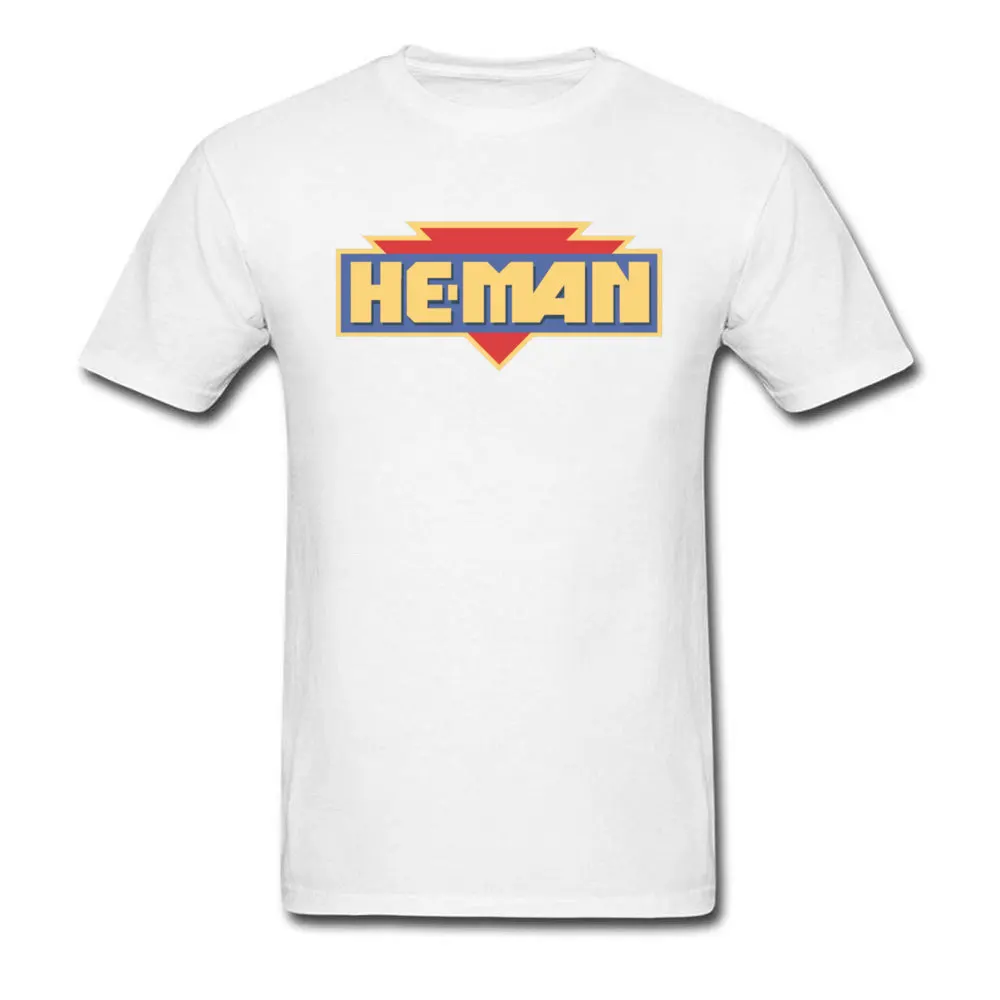 All Cotton Men's Short Sleeve He Man Logo 21198 T Shirts Print Tees Prevailing Simple Style O Neck T Shirts Free Shipping He Man Logo 21198 white