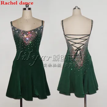 New Sexy Woman/Lady Latin Modern Dance Dress Green Sleeveless Latest Style Performance Wear Lady Latin Dance Skirt Female
New Sexy Woman/Lady Latin Modern Dance Dress Green Sleeveless Latest Style Performance Wear Lady Latin Dance Skirt Female
