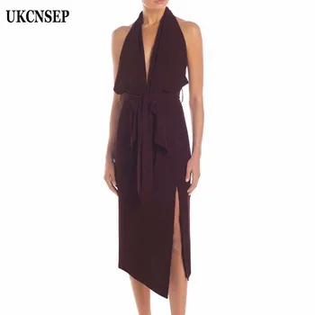 UKCNSEP 2020 New Arrival Halter Summer Dress Women Backless Ruffle Bodycon Celebrity Evening Party Dress Vesitdos Club Dress
UKCNSEP 2020 New Arrival Halter Summer Dress Women Backless Ruffle Bodycon Celebrity Evening Party Dress Vesitdos Club Dress