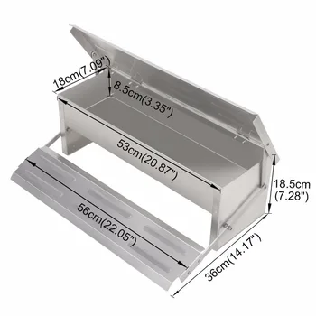 4.7KGS Automatic Feeder Treadle Self Open Aluminium Chicken Feeder Feed Chook Poultry
4.7KGS Automatic Feeder Treadle Self Open Aluminium Chicken Feeder Feed Chook Poultry