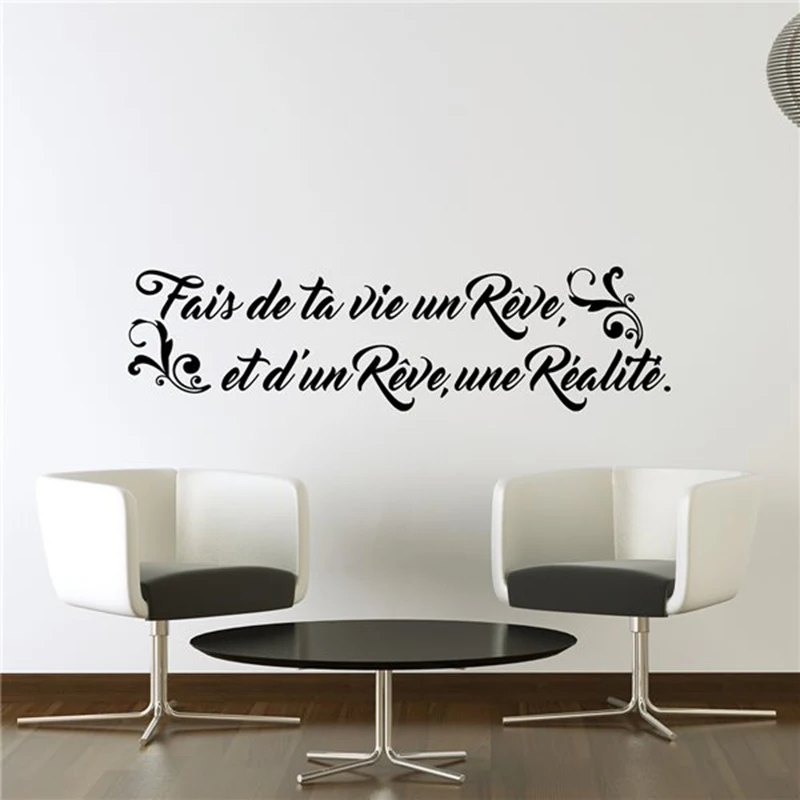 Stickers Design Life Is a Dream Vinyl wall decal French Removable Living Room Wall Art wallpaper bedroom mural Wall Decor Poster
Stickers Design Life Is a Dream Vinyl wall decal French Removable Living Room Wall Art wallpaper bedroom mural Wall Decor Poster