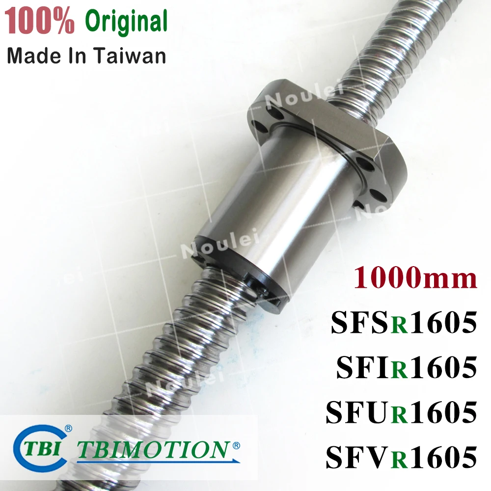 TBI MOTION 1605 C7 1000mm ball screw 5mm lead with SFU1605 SFS1605 SFV1605 SFI1605 ballnut of Custom length for CNC kit SFU set
TBI MOTION 1605 C7 1000mm ball screw 5mm lead with SFU1605 SFS1605 SFV1605 SFI1605 ballnut of Custom length for CNC kit SFU set