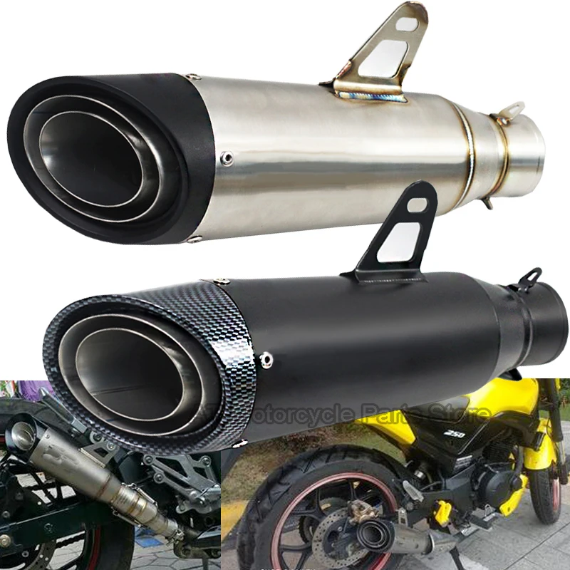 51MM Inlet Universal Motorcycle Exhaust Muffler For SC GP Project Pipe Scooter Racing Exhaust For Yamaha Kawasaki escape moto
51MM Inlet Universal Motorcycle Exhaust Muffler For SC GP Project Pipe Scooter Racing Exhaust For Yamaha Kawasaki escape moto