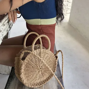 2020 Newest Hot Women Shoulder Bag Boho Style Circular Straw Rattan Wicker Woven Round Messenger Handbag Beach Travel Purse
2020 Newest Hot Women Shoulder Bag Boho Style Circular Straw Rattan Wicker Woven Round Messenger Handbag Beach Travel Purse