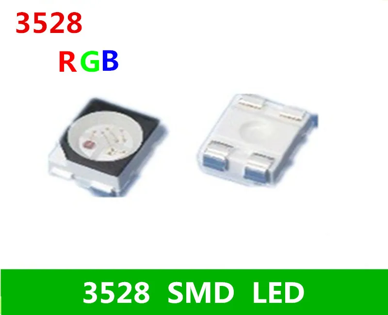 100pcs SMD 3528 5050 RGB LED Common Anode SMT Chip Tricolor (Red Green Blue) 1210 Surface Mount PCB Light Emitting Diode L | Освещение