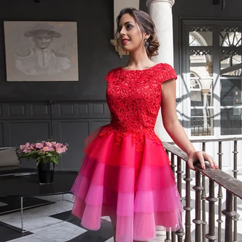 Red A-line Cap Sleeves Homecoming Tiered Lace Girl Prom Cocktail Illusion Back Party Gown Plus Size Evening Dresses
Red A-line Cap Sleeves Homecoming Tiered Lace Girl Prom Cocktail Illusion Back Party Gown Plus Size Evening Dresses
