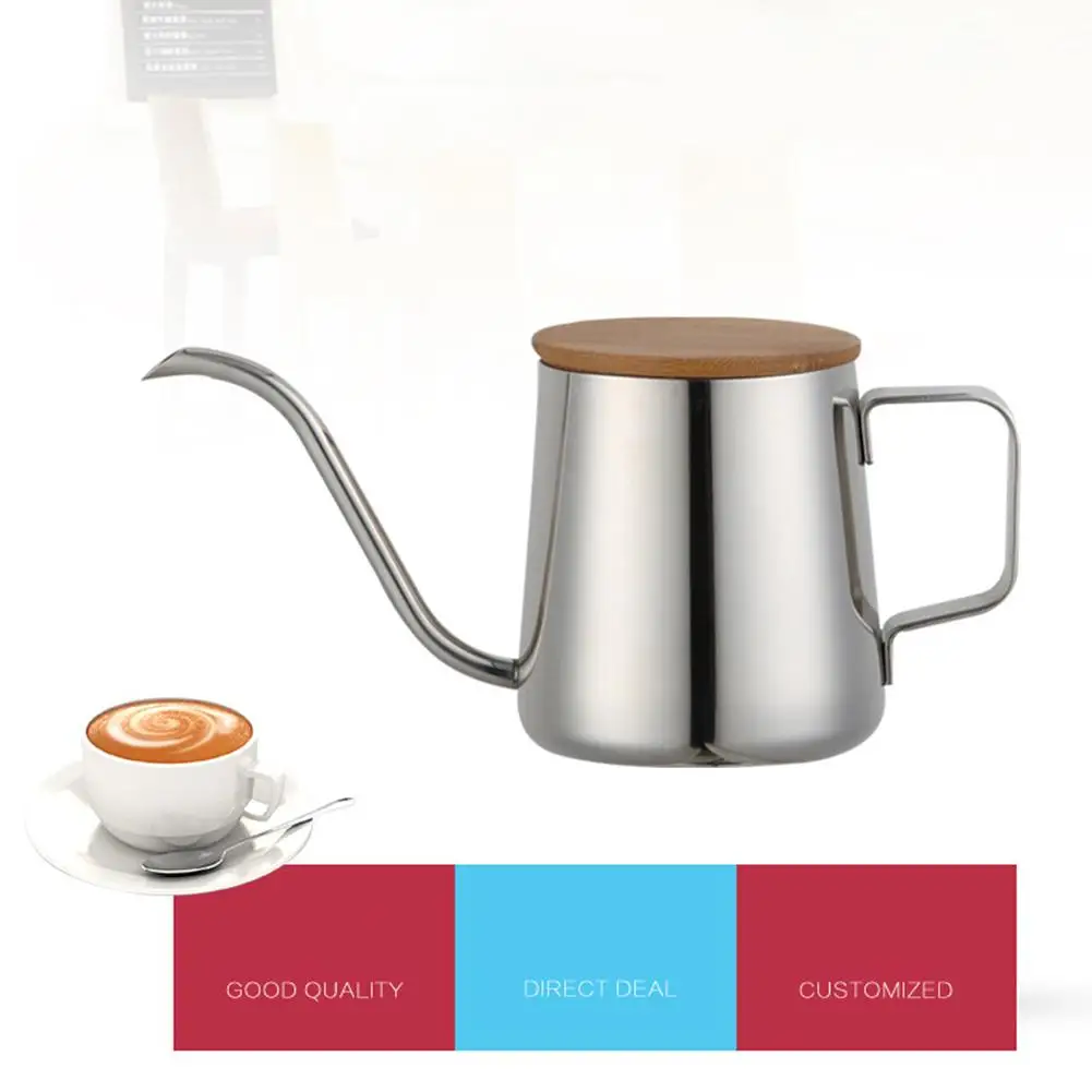Stainless Steel Long Narrow Spout Coffee Tea Pot Drip Long Spout Kettle Cup Wood Lid Home Kitchen Pour Over Gooseneck Kettle
Stainless Steel Long Narrow Spout Coffee Tea Pot Drip Long Spout Kettle Cup Wood Lid Home Kitchen Pour Over Gooseneck Kettle