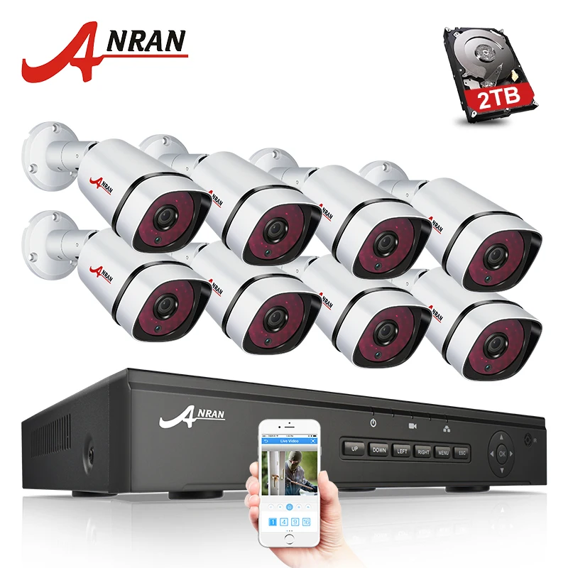 ANRAN 8 Channel 1080P HDMI POE NVR Kit Waterproof 48V CCTV Camera System 2MP Outdoor Security IP Camera P2P Surveillance Kit
ANRAN 8 Channel 1080P HDMI POE NVR Kit Waterproof 48V CCTV Camera System 2MP Outdoor Security IP Camera P2P Surveillance Kit