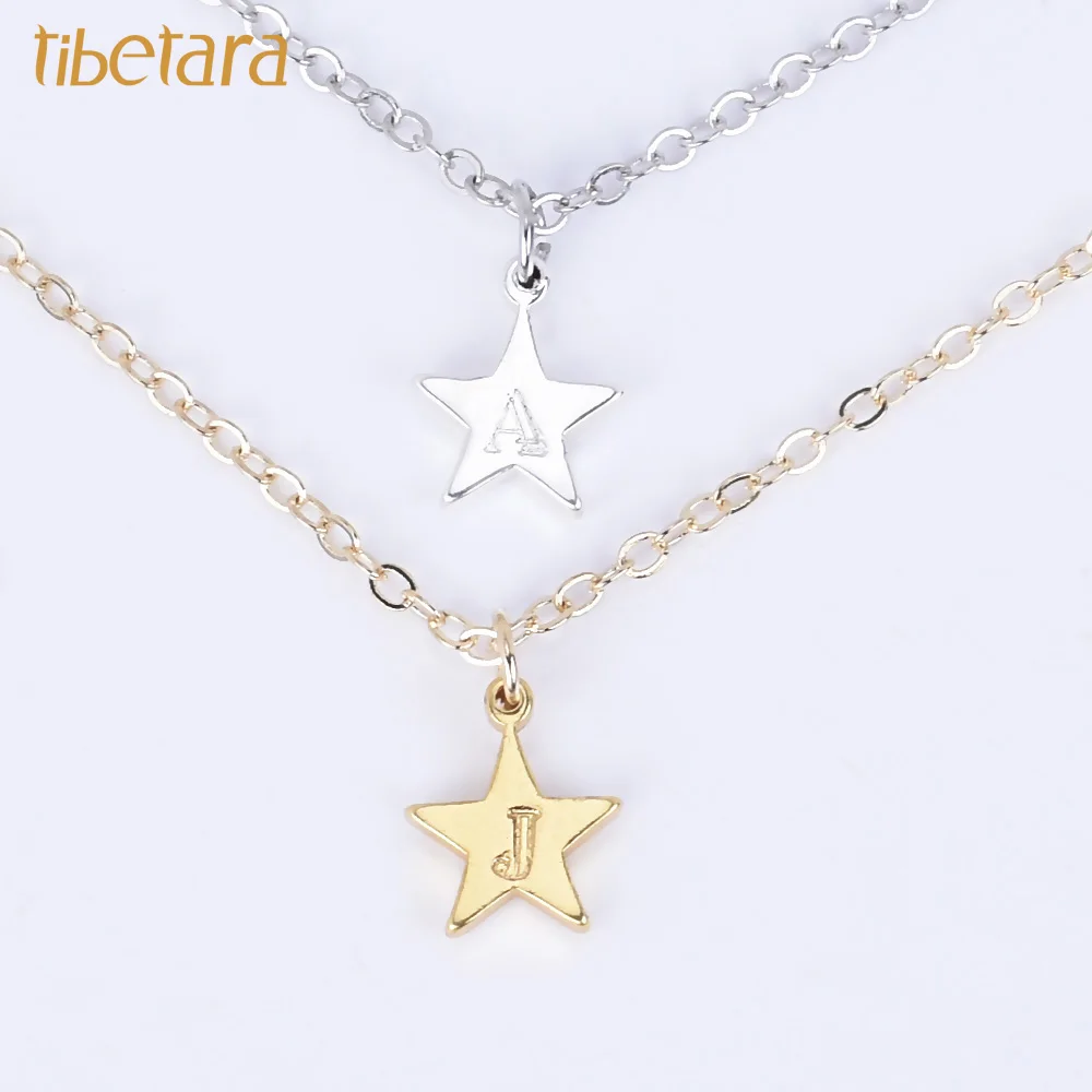 Dainty necklace, initial necklace, personalized jewelry ,star necklace,lucky necklace
Dainty necklace, initial necklace, personalized jewelry ,star necklace,lucky necklace