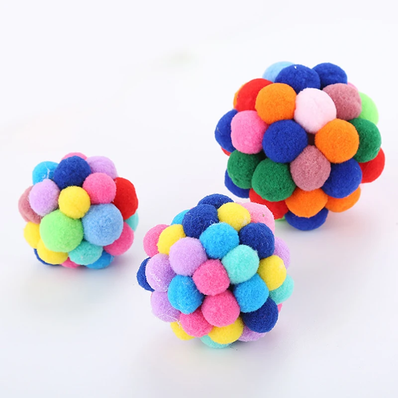 3 Sizes Pet Cat Toy Colorful Lovely Handmade Bells Bouncy Ball Built-In Catnip Interactive Toys Entertainment 2019 New
3 Sizes Pet Cat Toy Colorful Lovely Handmade Bells Bouncy Ball Built-In Catnip Interactive Toys Entertainment 2019 New