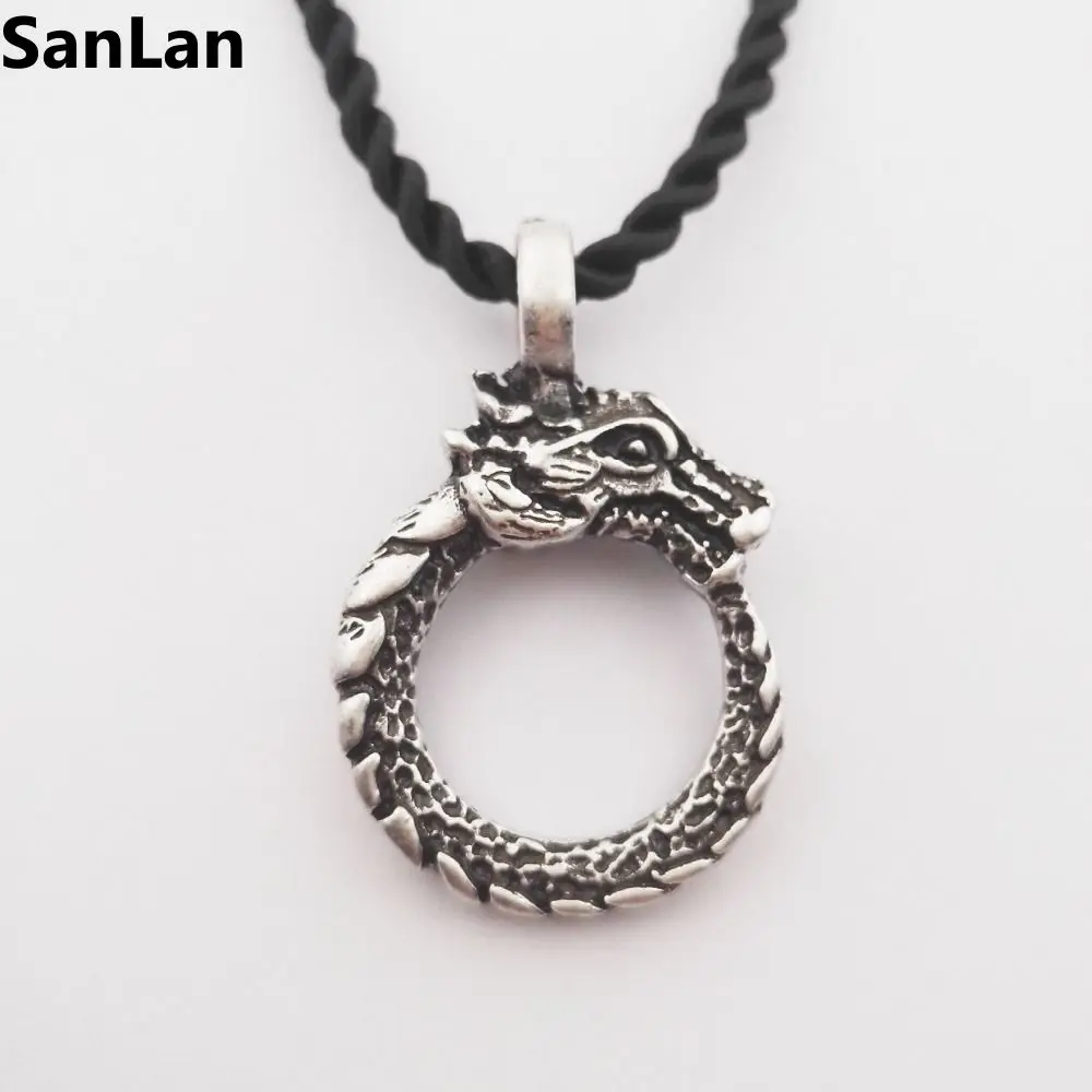1pcs new arrival antique Silver plated Vintage ouroboros norse dragon pendant dragon necklace SanLan
1pcs new arrival antique Silver plated Vintage ouroboros norse dragon pendant dragon necklace SanLan