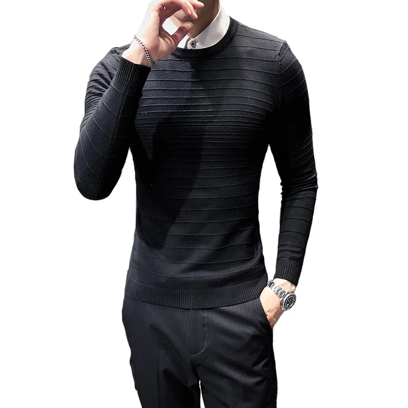 Autumn and winter round neck pullover simple Korean version of the self-cultivation three-dimensional horizontal long-sleeved me
Autumn and winter round neck pullover simple Korean version of the self-cultivation three-dimensional horizontal long-sleeved me