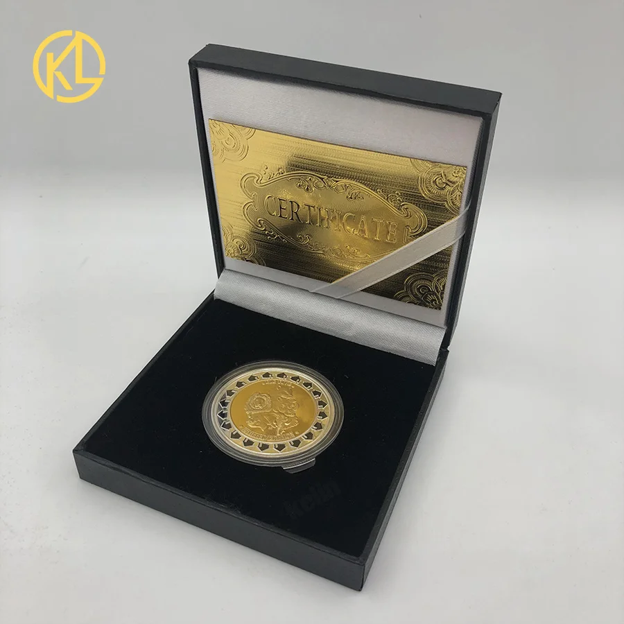 1pc Gold Plated One Hundred Trillion Dollars Zimbabwe Big Five animal limited edition Coin with gift box for collection
1pc Gold Plated One Hundred Trillion Dollars Zimbabwe Big Five animal limited edition Coin with gift box for collection