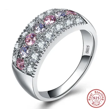 925 Sterling Silver Round Rings for Women Engagement Wedding Clear Big 1ct Color AAA Zircon Jewelry Bague Bijoux Size 6 7 8 9 10
925 Sterling Silver Round Rings for Women Engagement Wedding Clear Big 1ct Color AAA Zircon Jewelry Bague Bijoux Size 6 7 8 9 10