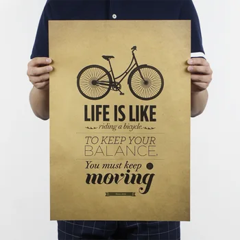 life is like riding a bicycle nostalgic retro kraft paper poster vintage posters for living room home decor 51x35cm HD115
life is like riding a bicycle nostalgic retro kraft paper poster vintage posters for living room home decor 51x35cm HD115