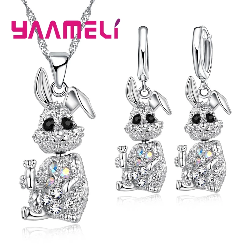 Fashion Dancing Rabbit Charms 925 Sterlling Silver Wedding Anniversary Necklace Earrings Jewelry Sets Best Crystal Gifts
Fashion Dancing Rabbit Charms 925 Sterlling Silver Wedding Anniversary Necklace Earrings Jewelry Sets Best Crystal Gifts