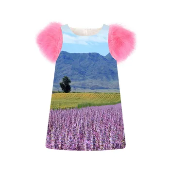 Children Girls Dress fashion Spring/Autumn faux fur sleeve girls Lavender printing Toddler Kids Dresses baby Clothing
Children Girls Dress fashion Spring/Autumn faux fur sleeve girls Lavender printing Toddler Kids Dresses baby Clothing