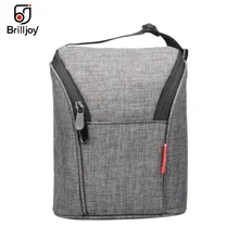 Bolsas de hielo Brilljoy Termos bolsa calentador de alimentos bolsa de botellas de cubo bolsas de aislamiento bolso termico biberon bolso de maternidad botella de alimentación(China)