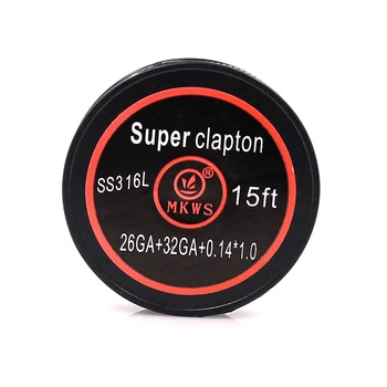 MKWS 5M 15ft Electronic Cigarette Wire Super Clapton Staircase Juggernaut Super Juggernaut Clapton Twisted coil Taiji Staggered 
MKWS 5M 15ft Electronic Cigarette Wire Super Clapton Staircase Juggernaut Super Juggernaut Clapton Twisted coil Taiji Staggered