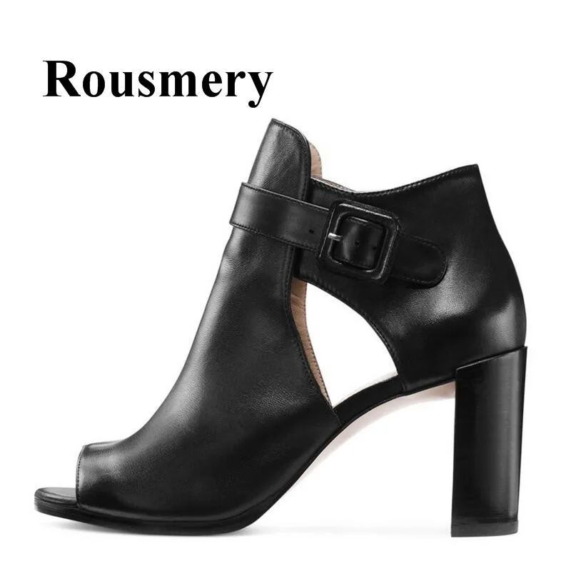 Fashion Flock Solid Chunky Heel Peep Toe Buckle Strap Spring And Autumn Europe Style Women Ankle Boots High Quality Normal Size
Fashion Flock Solid Chunky Heel Peep Toe Buckle Strap Spring And Autumn Europe Style Women Ankle Boots High Quality Normal Size