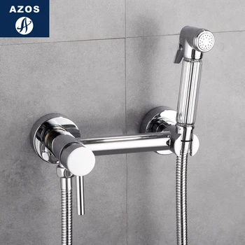 Azos Bidet Faucet Pressurized Shower Nozzle Brass Chrome Cold and Hot Switch Single Function Toilet Wash Washing Machine Round P
Azos Bidet Faucet Pressurized Shower Nozzle Brass Chrome Cold and Hot Switch Single Function Toilet Wash Washing Machine Round P
