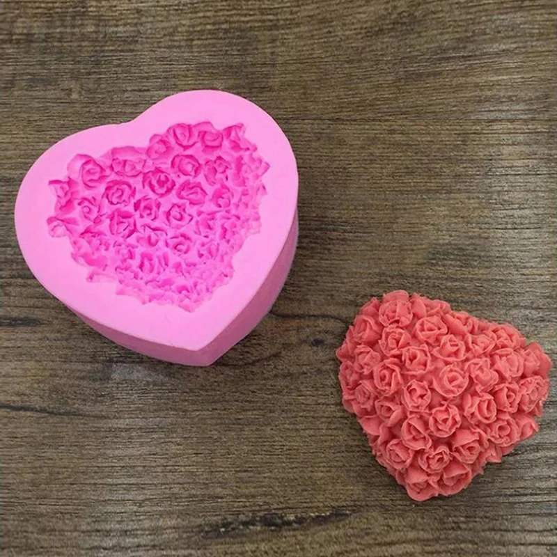 Heart Rose Shaped Silicone Cake Mold Valentine's Creative 3D Rose Flower Fondant DIY Chocolate Sugar Decoration Mold
Heart Rose Shaped Silicone Cake Mold Valentine's Creative 3D Rose Flower Fondant DIY Chocolate Sugar Decoration Mold