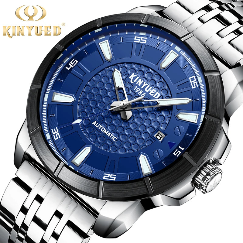 Kinyued Business Mechanical Watches Men New Luminous Hand Automatic Stainless Steel Watch Skeleton Tourbillon Male Wristwatch
Kinyued Business Mechanical Watches Men New Luminous Hand Automatic Stainless Steel Watch Skeleton Tourbillon Male Wristwatch