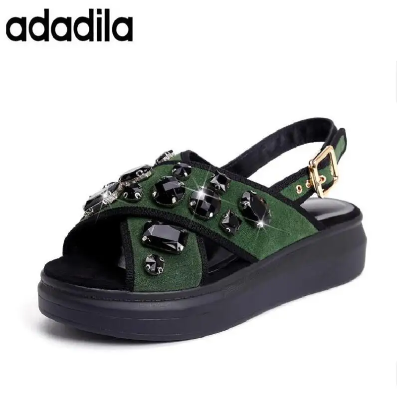 New 2018 Genuine Leather Women Sandals Sexy Crystal Gladiator Sandals Fashion Wedges Platform Summer Shoes Woman
New 2018 Genuine Leather Women Sandals Sexy Crystal Gladiator Sandals Fashion Wedges Platform Summer Shoes Woman