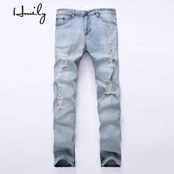 HMILY New Fashion Knee Hole Slim Distressed Jeans Men Ripped brand Streetwear Hiphop For Men Slim Stripe Pants males
HMILY New Fashion Knee Hole Slim Distressed Jeans Men Ripped brand Streetwear Hiphop For Men Slim Stripe Pants males