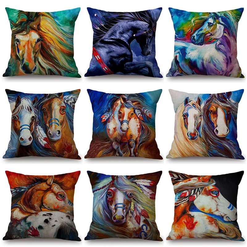 Horse Animal Printed Cotton Linen Cushion Cover Decorative Office Home Throw Pillow Cover Almofada Cojines Coussin Kussenhoes
Horse Animal Printed Cotton Linen Cushion Cover Decorative Office Home Throw Pillow Cover Almofada Cojines Coussin Kussenhoes