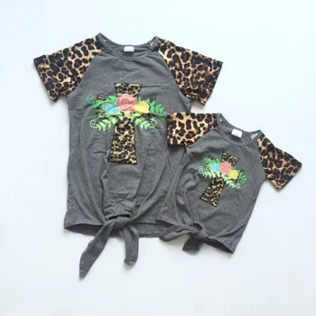 baby girls summer T-shirts grey shirt cross-shaped floral shirt leopard sleeve baby and mom clothes mommy me shirts
baby girls summer T-shirts grey shirt cross-shaped floral shirt leopard sleeve baby and mom clothes mommy me shirts
