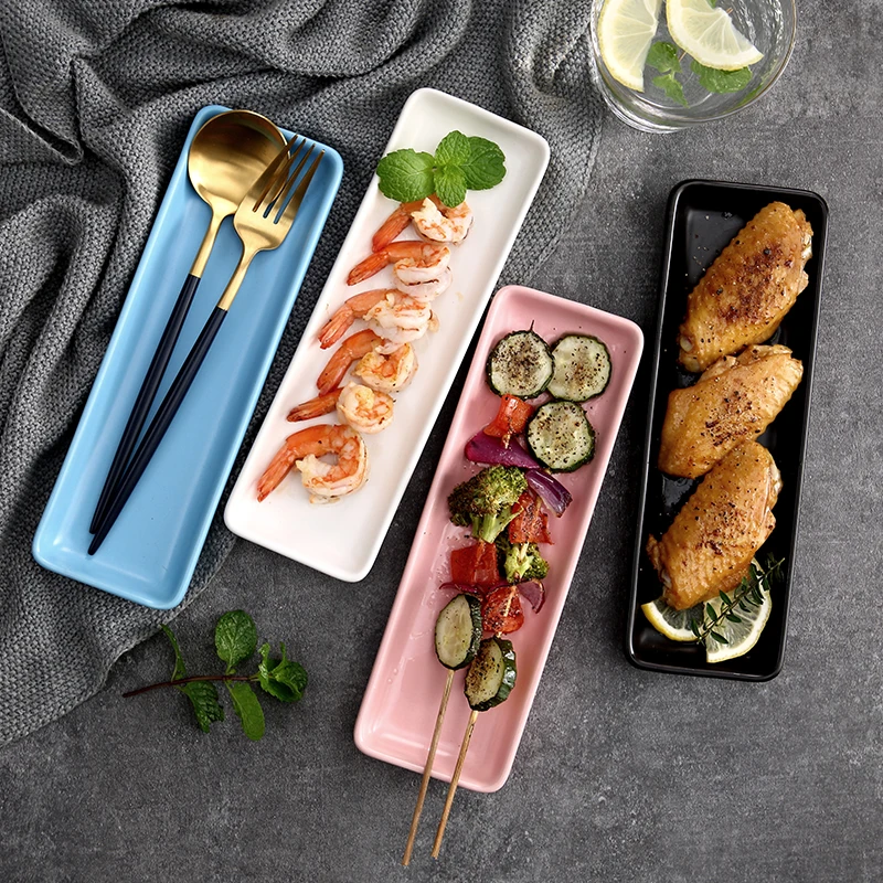 Ceramic Dinner Plate Rectangle Shape Dishes Home Tableware Solid Color Salad Dish Nordic Dessert Tray Kitchen Tableware
Ceramic Dinner Plate Rectangle Shape Dishes Home Tableware Solid Color Salad Dish Nordic Dessert Tray Kitchen Tableware