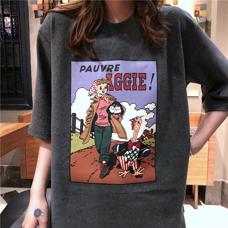Korean Harajuku Loose Tshirt Women Casual Short Sleeve Ulzzang Cartoon Print T-shirts Girls Summer Kawaii Cute T Shirt Basic Top
Korean Harajuku Loose Tshirt Women Casual Short Sleeve Ulzzang Cartoon Print T-shirts Girls Summer Kawaii Cute T Shirt Basic Top