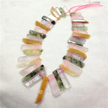 H-CCB32 Mix Rose Quartzs Amethysts Crystal Quartz Spike Stick Point Beads Top Drilled Beads
H-CCB32 Mix Rose Quartzs Amethysts Crystal Quartz Spike Stick Point Beads Top Drilled Beads
