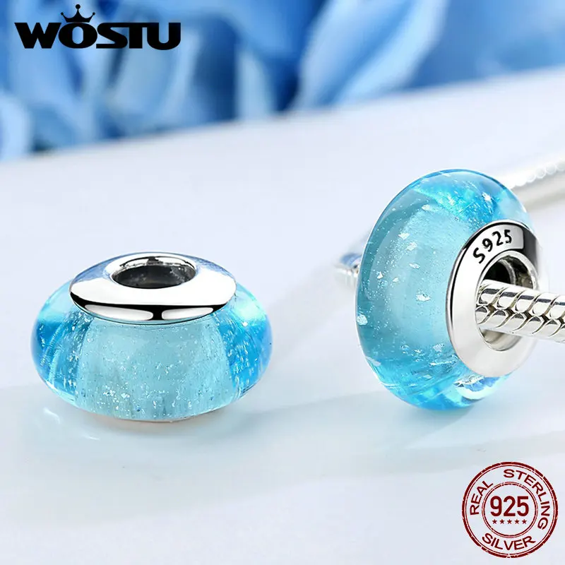 WOSTU Authentic 925 Sterling Silver Elsa's Sky Blue Color Murano Glass Beads Fit Original WOST Charm Bracelet Jewelry BKZ023
WOSTU Authentic 925 Sterling Silver Elsa's Sky Blue Color Murano Glass Beads Fit Original WOST Charm Bracelet Jewelry BKZ023