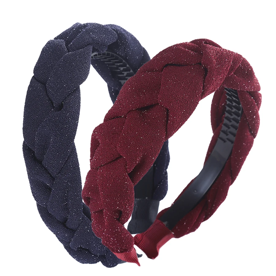 Haimeikang Novelty Versatile Shiny Hairband Solid Color Thick For Women Hair Accessories Fashion Wide Knit Headwear
Haimeikang Novelty Versatile Shiny Hairband Solid Color Thick For Women Hair Accessories Fashion Wide Knit Headwear
