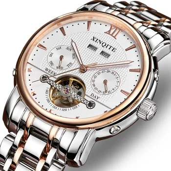 New Large Dial Tourbillon Automatic Watch Men Mechanical Watch Hollow Waterproof Fashion Sports Men's Watch Steel with Luminous
New Large Dial Tourbillon Automatic Watch Men Mechanical Watch Hollow Waterproof Fashion Sports Men's Watch Steel with Luminous