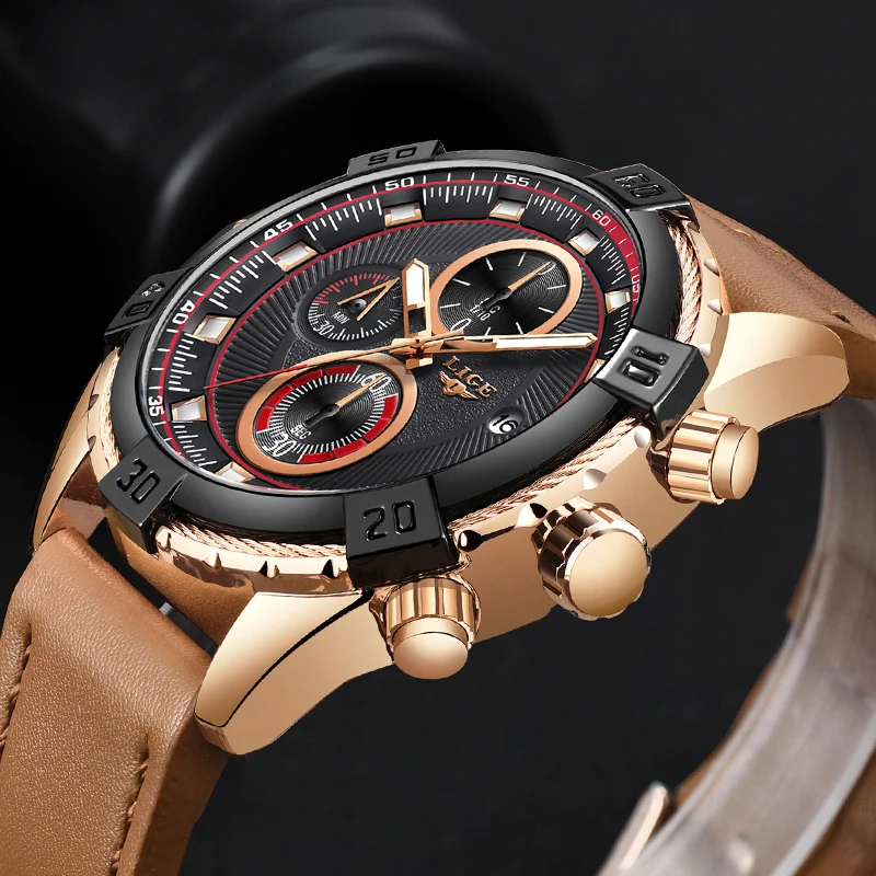 2019 LIGE Mens Watches Top Brand Luxury Fashion Sport Waterproof Watch Men Casual Leather Army Military Chronograph Gift for Man
2019 LIGE Mens Watches Top Brand Luxury Fashion Sport Waterproof Watch Men Casual Leather Army Military Chronograph Gift for Man