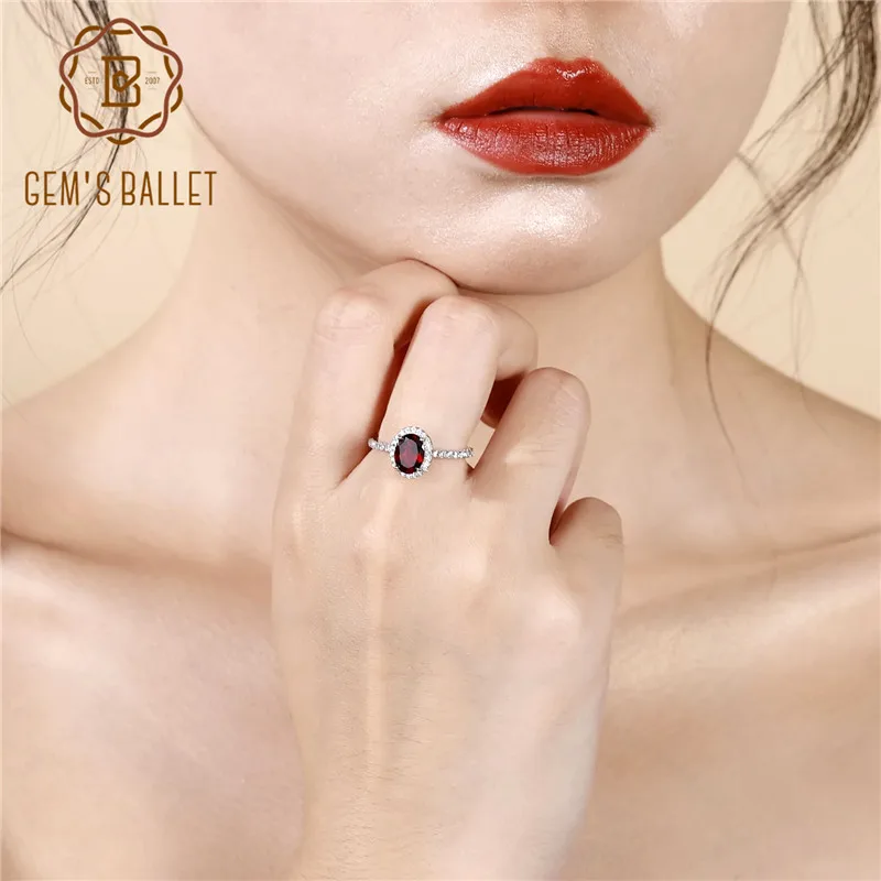 Gem's Ballet 1.47Ct Oval Natural Red Garnet Vintage Rings 925 Sterling Silver Gemstone Wedding Ring For Women Fine Jewelry
Gem's Ballet 1.47Ct Oval Natural Red Garnet Vintage Rings 925 Sterling Silver Gemstone Wedding Ring For Women Fine Jewelry