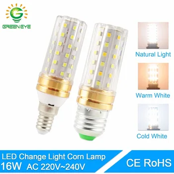 GreenEye E27 LED Bulb E14 LED Lamp AC 220V 240V Corn Candle 16W 60 SMD 2835 change colour warm white/cold white/natural white
GreenEye E27 LED Bulb E14 LED Lamp AC 220V 240V Corn Candle 16W 60 SMD 2835 change colour warm white/cold white/natural white