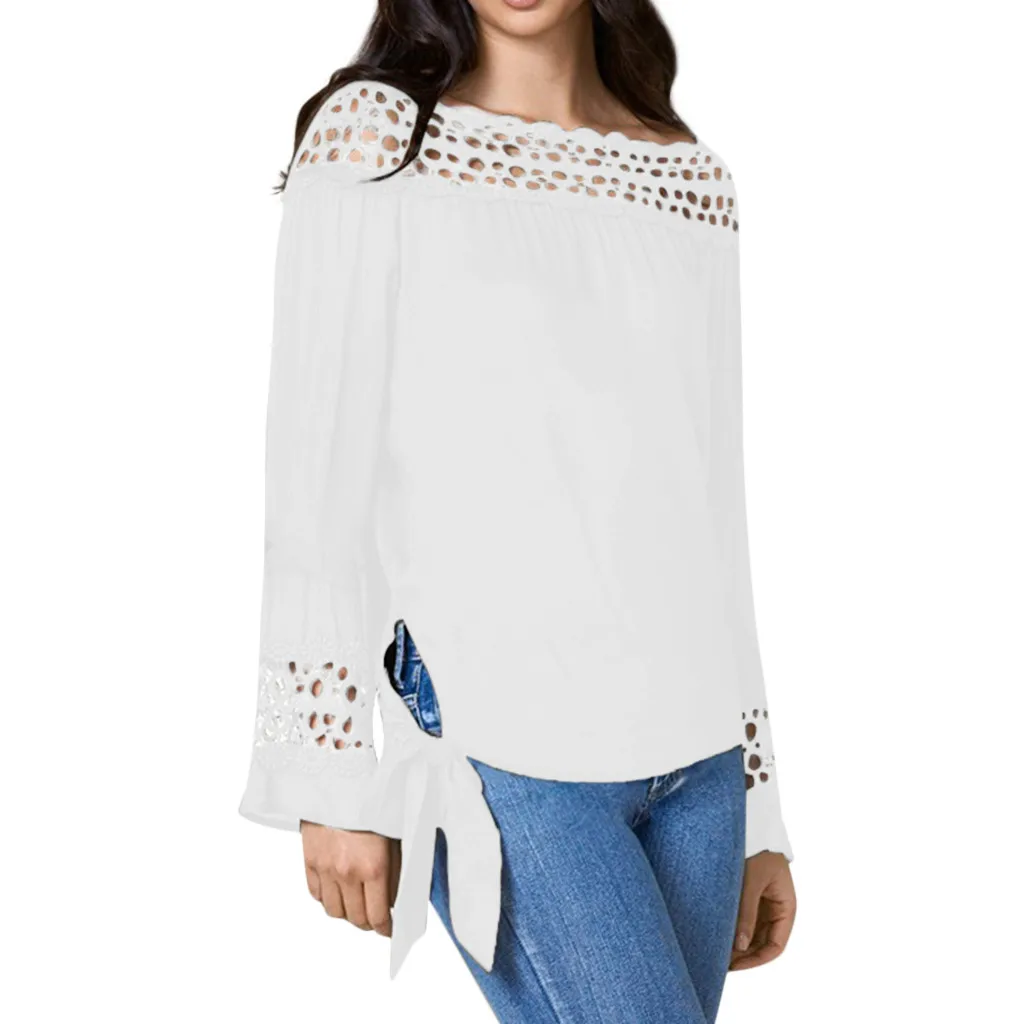 Comfortable Tops Women's Fashion Solid Color Off Shoulder Ruffled Lace Patch Bandage One-Piece Loose T-Shirt Youth Top
Comfortable Tops Women's Fashion Solid Color Off Shoulder Ruffled Lace Patch Bandage One-Piece Loose T-Shirt Youth Top