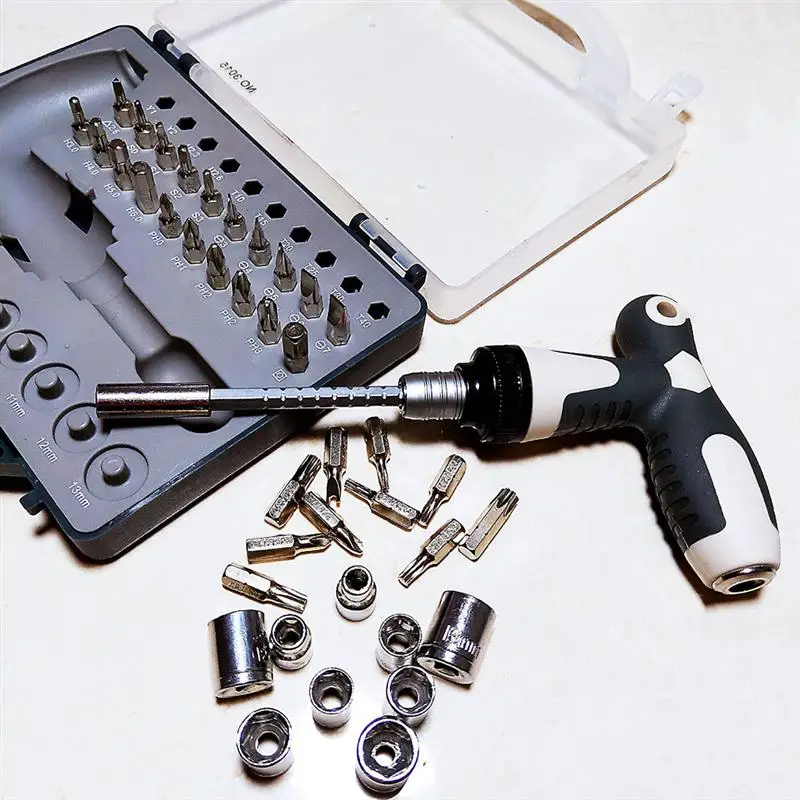 41pcs Precision Ratchet Screwdriver Set Multi Function Practical Computer PC Mobile Phone Device Repair Hand Home Tools
41pcs Precision Ratchet Screwdriver Set Multi Function Practical Computer PC Mobile Phone Device Repair Hand Home Tools