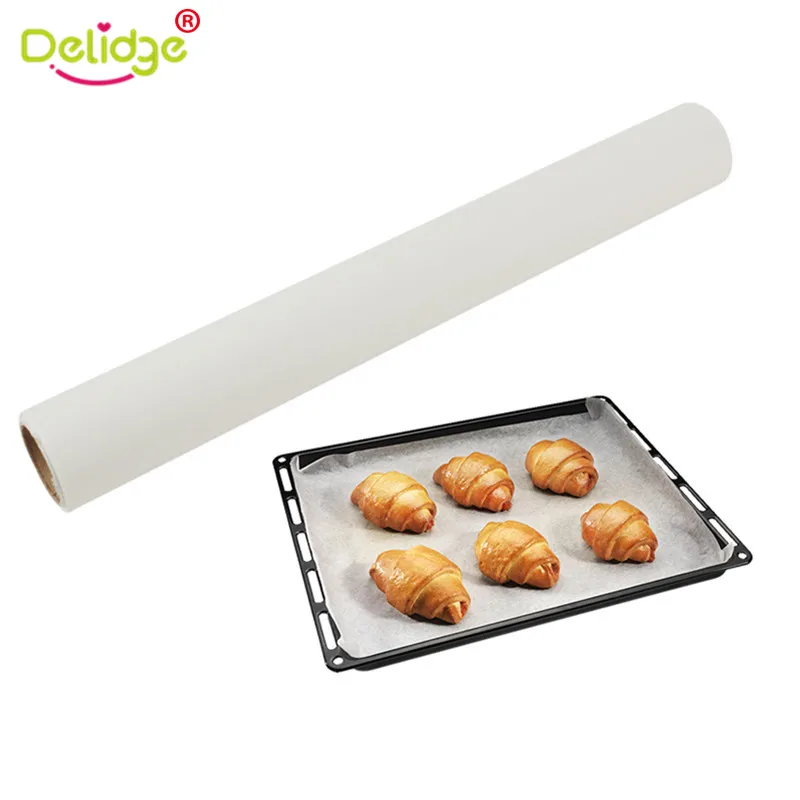Delidge 1pc 5M Parchment Paper Non-stick Roll Baking Pan Liners Oven Safe Cookie Sheets Kitchen Baking Oil Paper
Delidge 1pc 5M Parchment Paper Non-stick Roll Baking Pan Liners Oven Safe Cookie Sheets Kitchen Baking Oil Paper