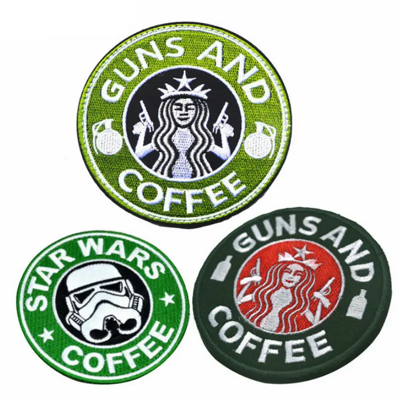 Embroidery Badge GUNS AND COFFEE Embroidered Hook & Loop Badges Military Tactical Armband Patch Patches For Clothing Backpack
Embroidery Badge GUNS AND COFFEE Embroidered Hook & Loop Badges Military Tactical Armband Patch Patches For Clothing Backpack