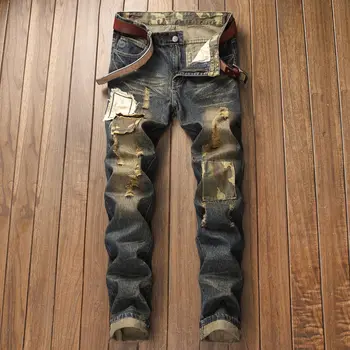 2018 New Fashion Men's Jeans Patchwork High Quality Denim Pants Jeans Male Straight Slim Patch Beggar Hole Silm Print jeans
2018 New Fashion Men's Jeans Patchwork High Quality Denim Pants Jeans Male Straight Slim Patch Beggar Hole Silm Print jeans