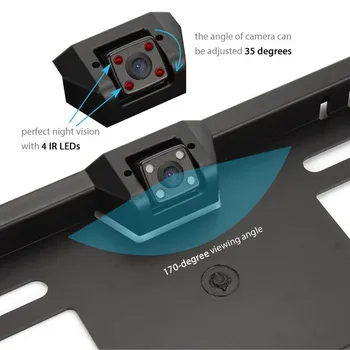 Waterproof European License Plate Frame Rear View Camera Auto Car Reverse Backup Parking Rearview Camera Night Vision 170 degree
Waterproof European License Plate Frame Rear View Camera Auto Car Reverse Backup Parking Rearview Camera Night Vision 170 degree