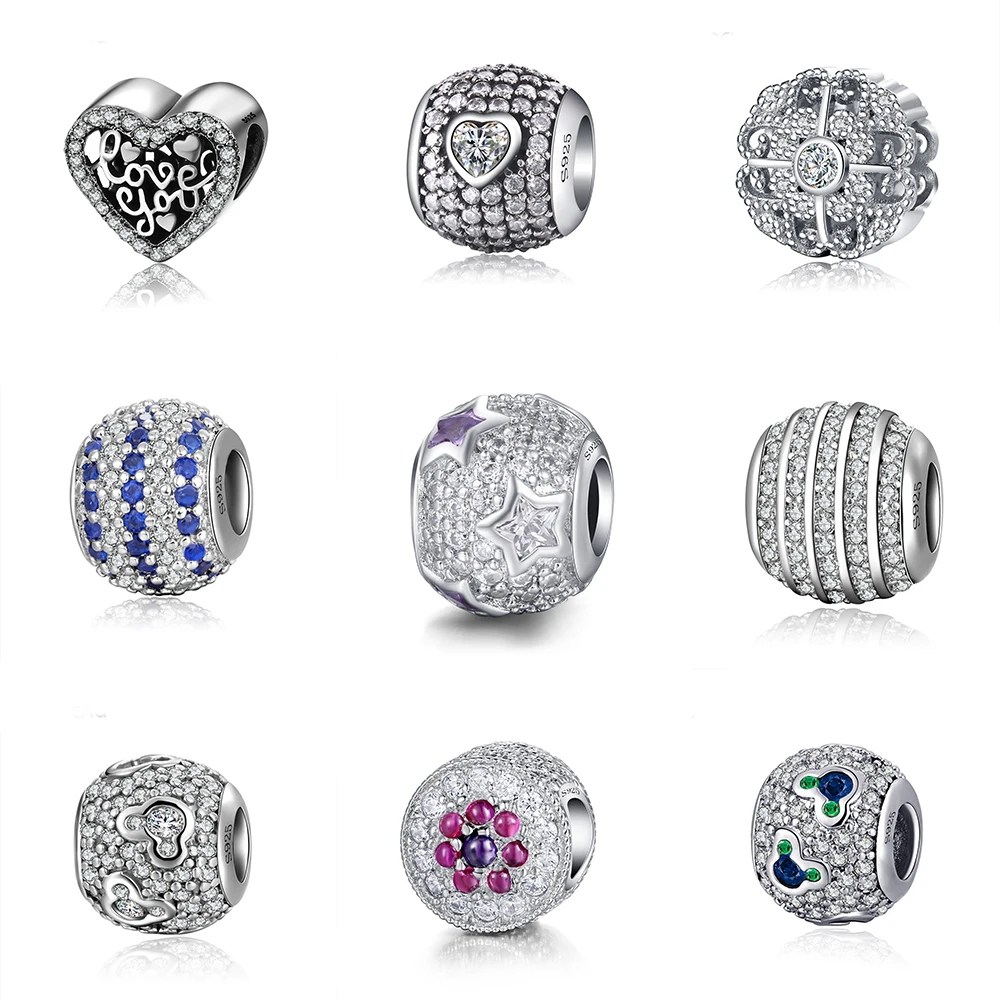 Hot Sale 9 Style Silver Bead Fashion Crystal Beads For Diy Women Pandora Charms Bracelets & Bangles 
Hot Sale 9 Style Silver Bead Fashion Crystal Beads For Diy Women Pandora Charms Bracelets & Bangles