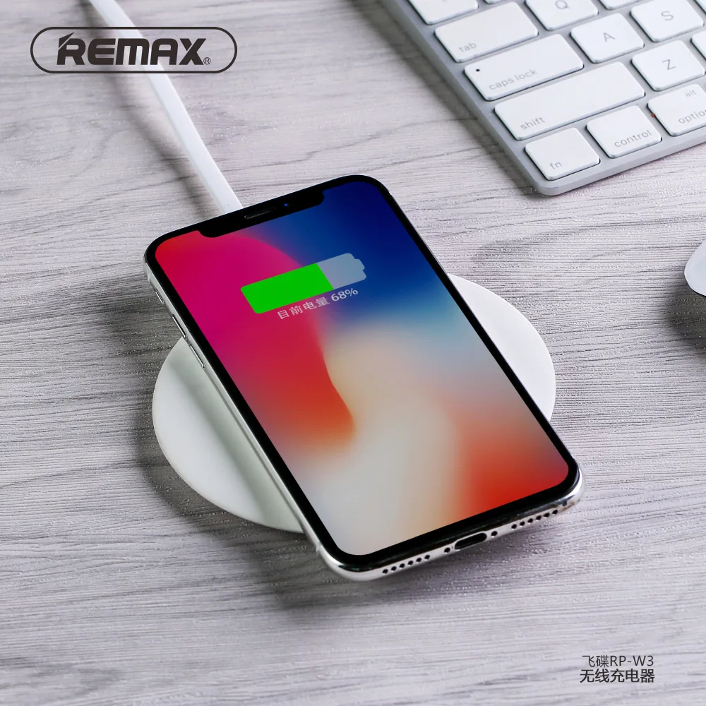 

REMAX RP-W3 5W Qi Wireless Charger Quick Fast Wireless Charging for Samsung S7 S8 S9 S10 PLUS For iPhone 8 X XR